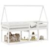 vidaXL Lit haut sans matelas blanc 75x190 cm bois de pin massif