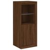 vidaXL Buffets avec lumi&egrave;res LED 3 pcs ch&ecirc;ne brun bois d'ing&eacute;nierie