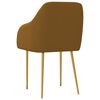 vidaXL Chaises &agrave; manger lot de 6 marron velours