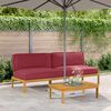 vidaXL Ensemble de Canap&eacute;s avec coussin Uni Bordeaux 240 x 80 x 69 cm