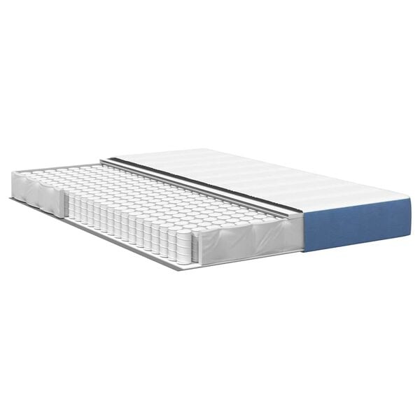 vidaXL Matelas de Lit avec matelas Bleu 140 x 200 cm tissu