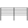 vidaXL T&ecirc;te de lit m&eacute;tal noir 193 cm