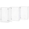 vidaXL Barri&egrave;re pour chien porte pliable 15 panneaux bois de peuplier