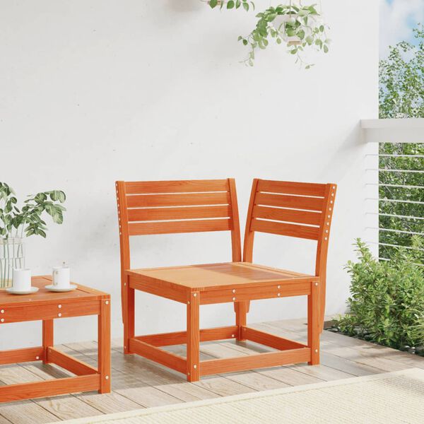 vidaXL Canap&eacute; d'angle de jardin cire marron 73x73x78cm bois pin massif