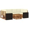vidaXL Ensemble de canap&eacute;s d'ext&eacute;rieur 7 pc Naturel et Cr&egrave;me