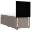 vidaXL Sommier &agrave; lattes de lit avec matelas Taupe 80x200 cm Tissu