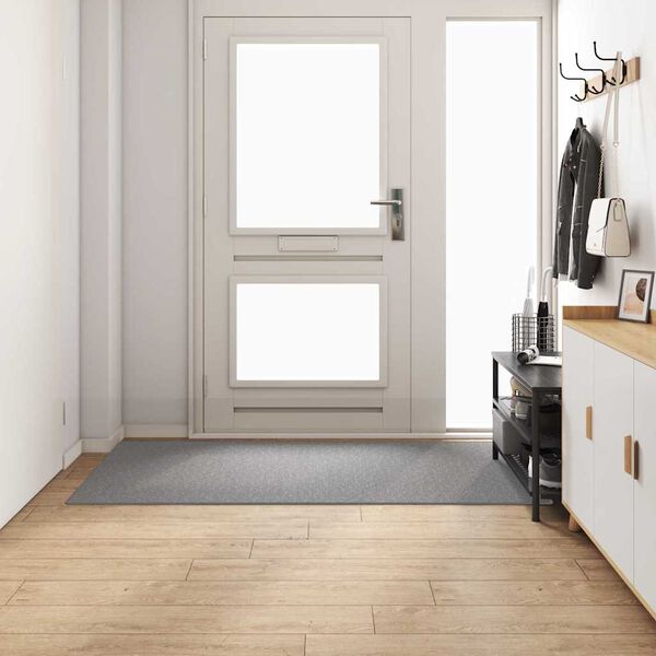 vidaXL Tapis Couloir Gris clair 100 x 200 cm 100% Polypropyl&egrave;ne