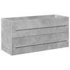 vidaXL Ensemble de meubles de salle de bain 2 pcs gris b&eacute;ton