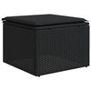 vidaXL Salon de jardin 6 pcs avec coussins noir r&eacute;sine tress&eacute;e