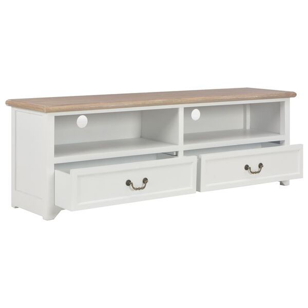vidaXL Meuble TV Blanc 120x30x40 cm Bois
