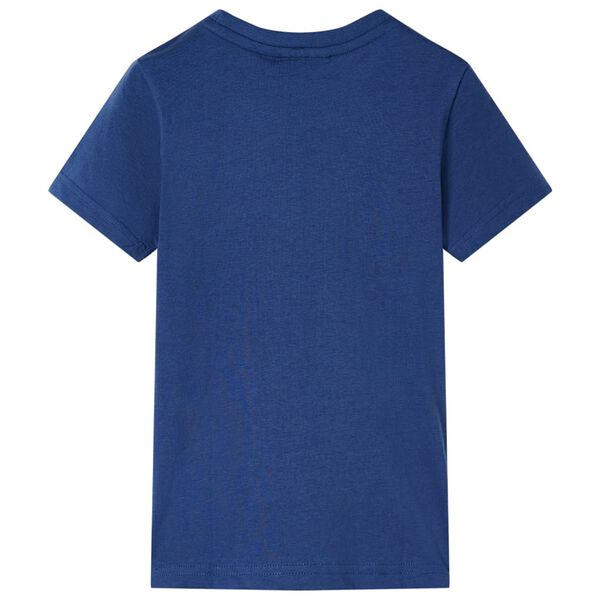 T-shirt pour enfants bleu fonc&eacute; 128