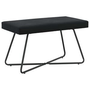 vidaXL banc Uni Noir 80 x 40 x 45 cm Velours
