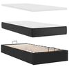 VidaXL Cadre de lit ottoman avec matelas noir 90x200 cm similicuir