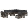 vidaXL Ensemble de canap&eacute; de jardin 14 pcs Gris et Gris fonc&eacute;