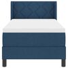 vidaXL Lit &agrave; ressorts avec matelas Bleu 200 x 80 cm Polyester