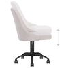 vidaXL Chaise pivotante de salle &agrave; manger Cr&egrave;me Tissu