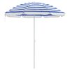 vidaXL Parasol de plage Bleu et Blanc 206 x 206 x 212 cm