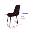 Venture Home Chaises &agrave; manger lot de 2 Polar velours points noir