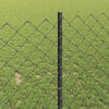 vidaXL Cl&ocirc;ture avec poteau Gris 1 x 10 m Acier et PVC
