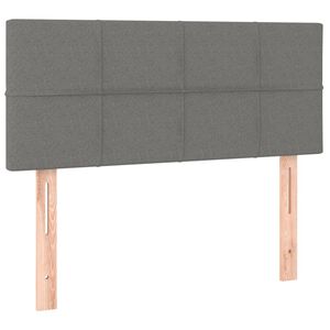 vidaXL T&ecirc;te de lit Gris fonc&eacute; 90x5x78/88 cm Tissu