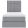 vidaXL Lit avec rangement et matelas Gris clair 90 x 200 cm Polyester