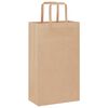 vidaXL Sacs en papier 50 pcs avec poign&eacute;es marron 21x11x36 cm