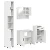 vidaXL Ensemble de mobilier de salle de bain 4 pc Blanc brillant