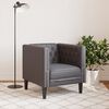 vidaXL Fauteuil Chesterfield gris similicuir