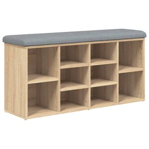 vidaXL Banc &agrave; chaussures ch&ecirc;ne sonoma 102x32x50 cm bois d'ing&eacute;nierie