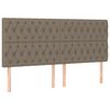 vidaXL Sommier &agrave; lattes de lit avec matelas Taupe 180x200 cm Tissu