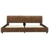 vidaXL Cadre de lit sans matelas marron similicuir daim 180x200 cm