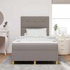 vidaXL Lit &agrave; ressorts avec matelas Taupe 120 x 190 cm tissu