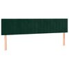 vidaXL T&ecirc;tes de lit Vert fonc&eacute; 180x5x78/88 cm Velours