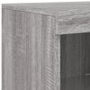 vidaXL Buffets avec lumi&egrave;res LED 3 pcs sonoma gris bois d'ing&eacute;nierie