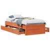 vidaXL Cadre de lit sans matelas avec tiroirs 100x200 cm bois de pin