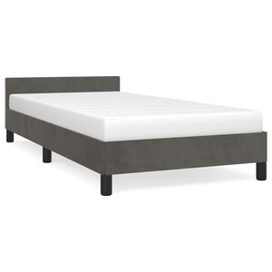 vidaXL Cadre de lit sans matelas gris fonc&eacute; 80x200 cm velours