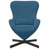 vidaXL Fauteuil &oelig;uf Bleu 63 x 73 x 90 cm Velours