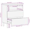 vidaXL Cabinet de chevet Marron 50 x 33 x 60 cm Bois de mangue massif