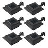 vidaXL Lampe solaire &agrave; LED carr&eacute;e d'ext&eacute;rieur 6 pcs 12 cm Noir