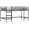 vidaXL Lit mezzanine pour enfants Noir 90 x 200 cm