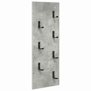 vidaXL Porte-manteau mural Montage mural Gris b&eacute;ton 30 x 1,5 x 80 cm