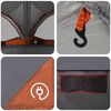 vidaXL Tente familiale avec toit Gris et orange 460 x 430 x 214 cm