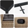 vidaXL Ensemble de salle &agrave; manger pour jardin 5 pcs Beige polyrotin
