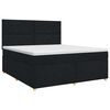 vidaXL Lit boxspring avec matelas Noir 160 x 200 cm Tissu