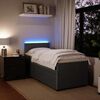 vidaXL Sommier &agrave; lattes de lit et matelas Gris fonc&eacute; 80x200 cm Velours