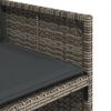 vidaXL Ensemble &agrave; manger de jardin coussins 13 pcs gris r&eacute;sine tress&eacute;e