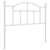 vidaXL T&ecirc;te de lit de remplacement m&eacute;tal blanc 100 cm
