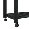 vidaXL Chariot de cuisine MONZA Noir 84 x 40 x 88,5 cm