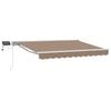 vidaXL Cadre de store manuel avec LEDs Taupe 2,5 x 2 m