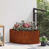 vidaXL Jardini&egrave;re d'Angle Rouill&eacute; 60 x 60 x 35 cm